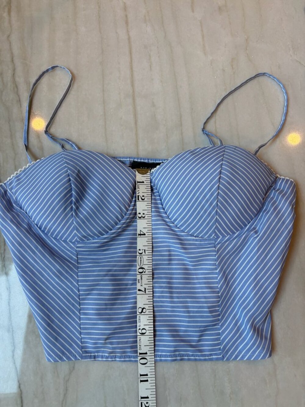VICI Striped Bustier Crop Top, Size L